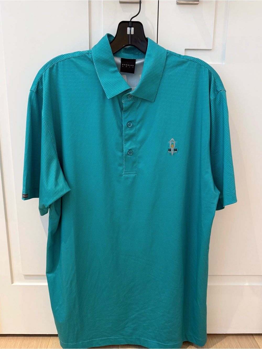 Men's Teal Short-Sleeve Polo Golf Shirt - Dunning Golf